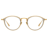 Luis Oval Optical Frame in Yellow Gold and White Gold (Men's)