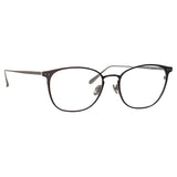 Xate Rectangular Optical Frame in Black and White Gold