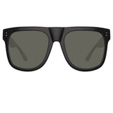 Carolina Flat Top Sunglasses in Black
