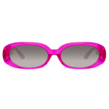 Cara Oval Sunglasses in Fuchsia