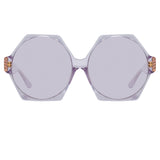 Bora Hexagon Sunglasses in Lilac