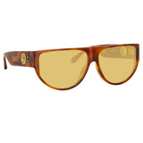 Elodie Flat Top Sunglasses in Horn