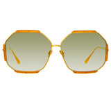 Margot Hexagon Sunglasses in Honey