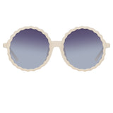 Nova Round Sunglasses in Cream