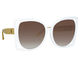 Astra Cat Eye Sunglasses in White