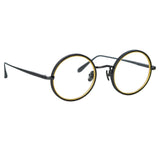 Cortina Oval Optical Frame in Nickel and Yellow Gold