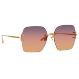 Carina Oversized Sunglasses in Yellow Gold