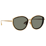 Samara Cat Eye Sunglasses in Yellow Gold