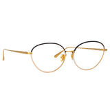 Regina Cat Eye Optical Frame in Yellow Gold