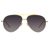 Marcelo Aviator Sunglasses in Black and Cream