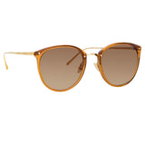 The Calthorpe | Oval Sunglasses in Brown Frame (C75)