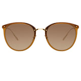 The Calthorpe | Oval Sunglasses in Brown Frame (C75)