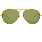 Linda Farrow 594 C5 Aviator Sunglasses