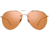 Linda Farrow 624 C5 Aviator Sunglasses