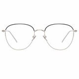 The Raif | Square Optical Frame in White Gold (C25)