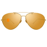 Linda Farrow Pine C1 Aviator Sunglasses
