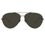 Linda Farrow Pine C5 Aviator Sunglasses