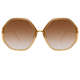 The Alona | Oversized Sunglasses in Brown Frame (C7)