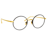 The Adams | Optical Frame in Black and Yellow Gold (C1)