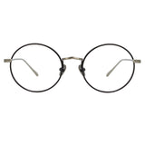 The Adams | Oval Optical Frame in Black and White Gold (C2)