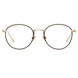 The Harrison | Oval Optical Frame in Rose Gold and Brown (C4)