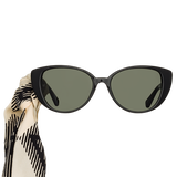 Sarandon Cat Eye Sunglasses in Black