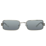 Magda Butrym Rectangular Sunglasses in White and Silver