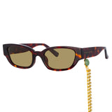 Magda Butrym Cat Eye Sunglasses in Tortoiseshell and Brown