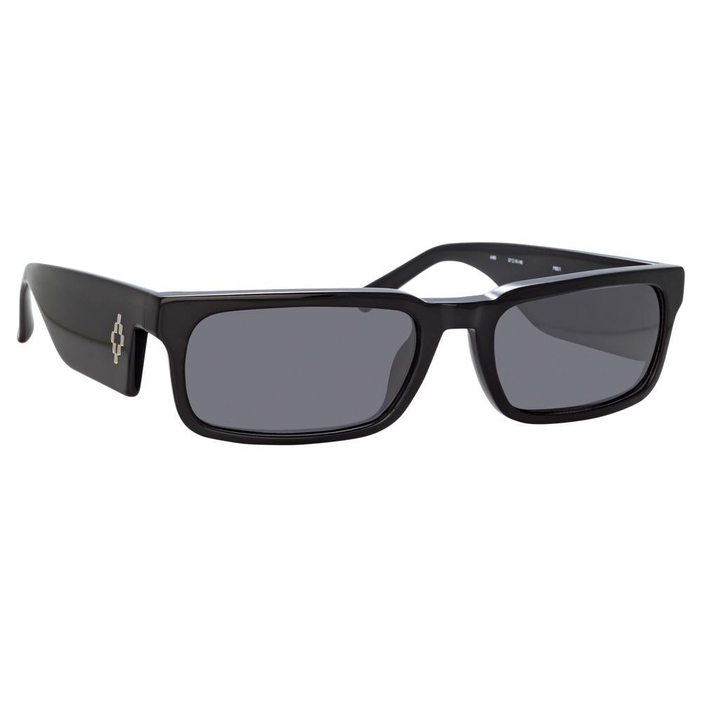 Linda Farrow - Marcelo Burlon 3 Special Sunglasses in Black and Yellow - Men - Adult - MB3C2SUN