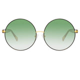 Posy Round Sunglasses in Yellow Gold