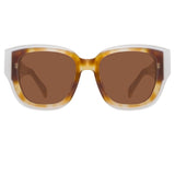 Senna D-Frame Sunglasses in Tortoiseshell