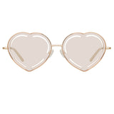 Matthew Williamson Petunia Sunglasses in Light Gold and Pink