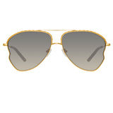 Matthew Williamson Lupin Sunglasses in Yellow Gold