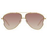 Matthew Williamson Lupin Sunglasses in Light Gold