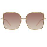 Matthew Williamson Clematis Sunglasses in Light Gold