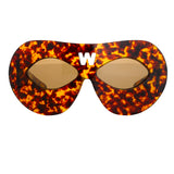 Walter Van Beirendock Mask Sunglasses in Tortoiseshell