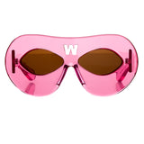 Walter Van Beirendock Mask Sunglasses in Pink