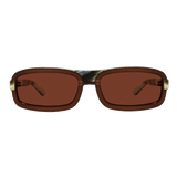 Y/Project 6 Rectangular Sunglasses in Brown