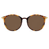 Linda Farrow Linear Gray A C14 D-Frame Sunglasses