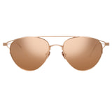 Linda Farrow Omar C3 Aviator Sunglasses